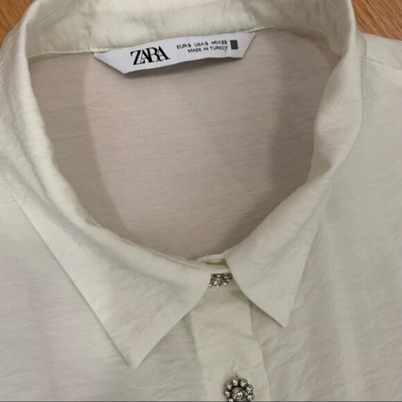 Zara extured iered hite cru ress - Picture 8 of 15